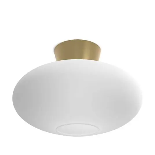 Bullo Lámpara de Techo XL Ø38 Brass/Opal - Belid Exclusivo