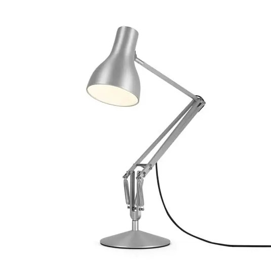 Type 75 Lámpara de Sobremesa Plata Metálico - Anglepoise Profesional