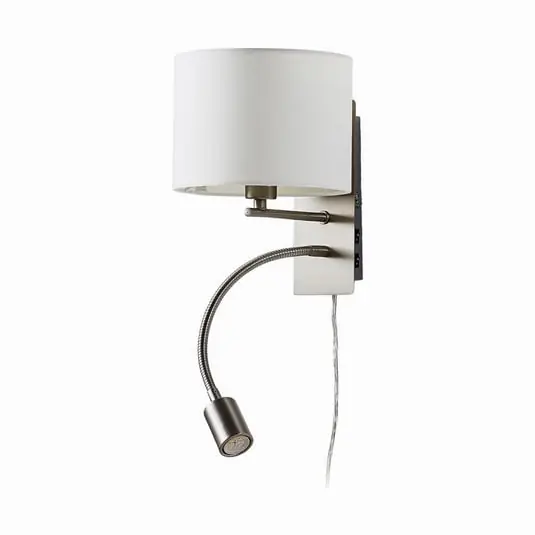 Florens Aplique de Pared White/Nickel - Lindby Ordenar Ahora Mismo