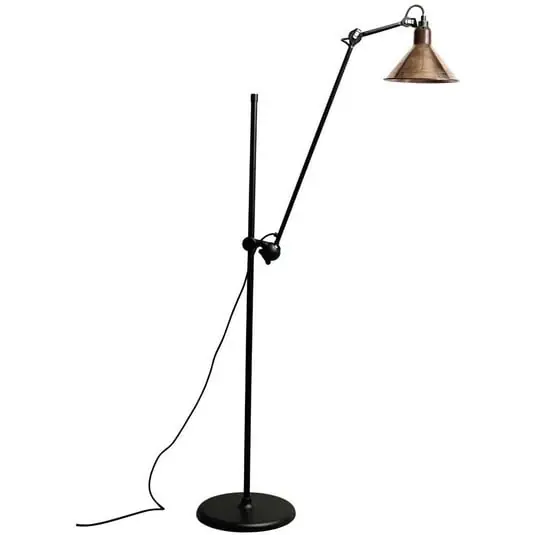 215 Lámpara de Pie Negro/Cobre Crudo - Lampe Gras Oferta Especial