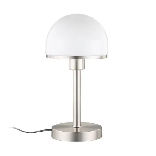 Jolie Lámpara de Sobremesa Opal/Nickel - Lindby A Buen Precio
