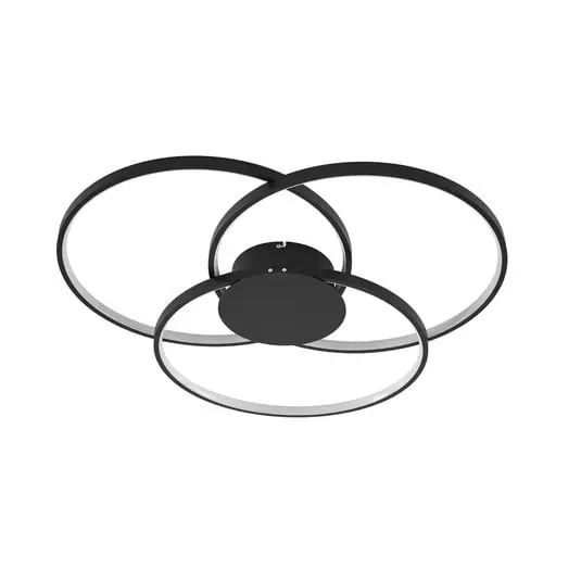Riley Lámpara de Techo Black/Wood - Lindby Envío Gratis