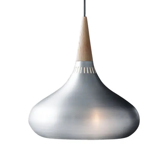 Orient P2 Lámpara Colgante Mate Aluminio/ Roble - Fritz Hansen Certificado