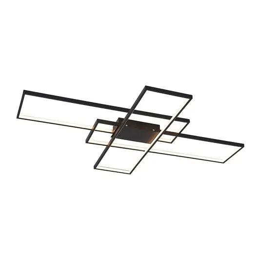 Tetson LED Lámpara de Techo Black - Lindby Pago Seguro