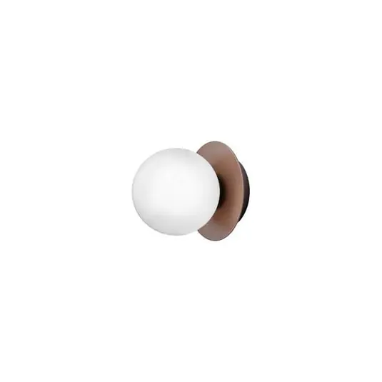 Premium Liila 1 Lámpara de pared/techo IP44, bronce/ópalo, Ø 12 cm - Nuura