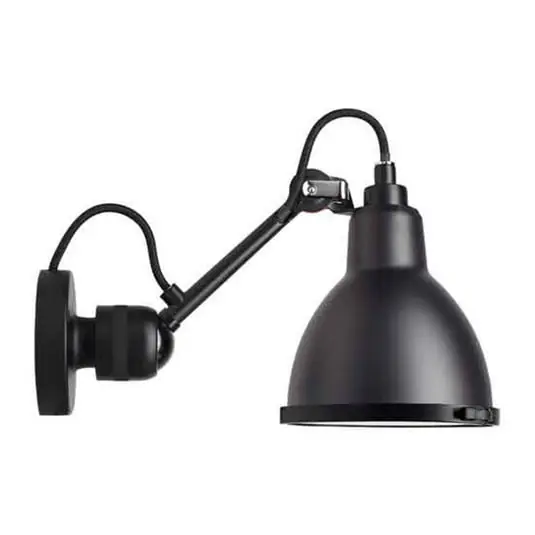 304 Clásica Seaside Aplique de Pared Exterior Negro - Lampe Gras Máxima Calidad