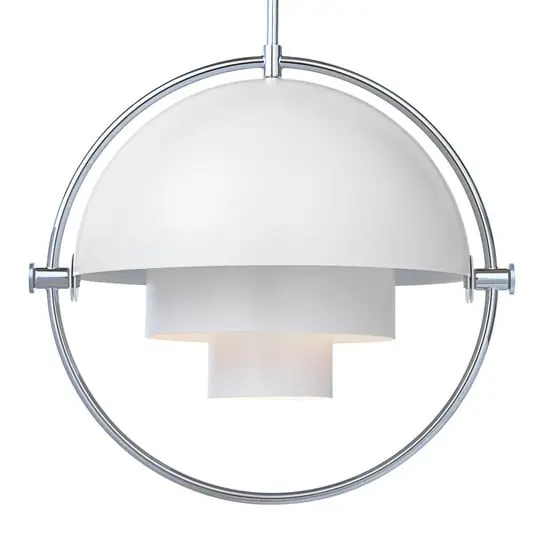 Últimas Unidades Multi-Lite Lámpara Colgante Ø36 Cromo/Blanco - GUBI