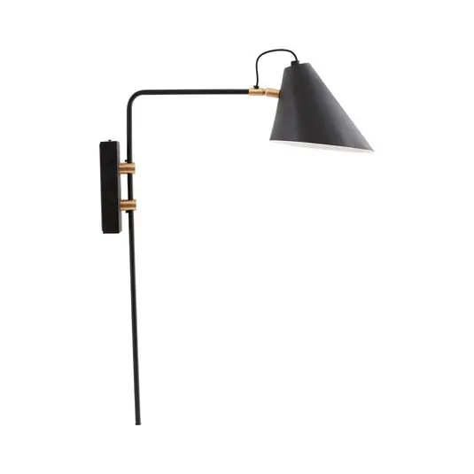 Club Aplique de Pared 22cm Negro - House Doctor Oferta Especial
