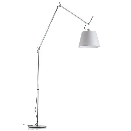 Gran Oferta Tolomeo Mega Bulb Lámpara de Pie con Regulador Ø360 Gris Satin/Aluminio - Arte