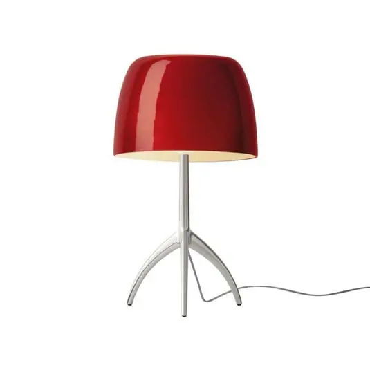 Lámpara de mesa Lumiere Grande, aluminio/rojo, 45 cm - Foscarini Profesional