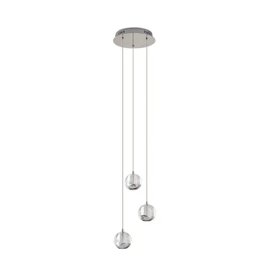 Oferta De Temporada Hayley 3 Lámpara Colgante Clear/Chrome - Lucande
