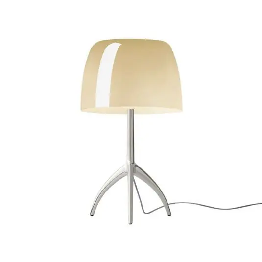 Lámpara de mesa Lumiere Grande, aluminio/beige, 45 cm - Foscarini Liquidación