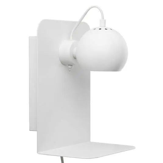Original Ball Aplique de Pared con USB Blanco Mate - Frandsen