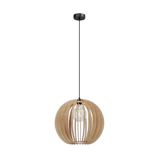Lámpara colgante Clay Ø40 Negro/Madera - Envostar Oferta De Temporada