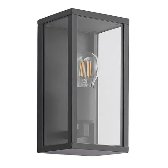 Artesanal Peldar Aplique Exterior Dark Grey - Lindby