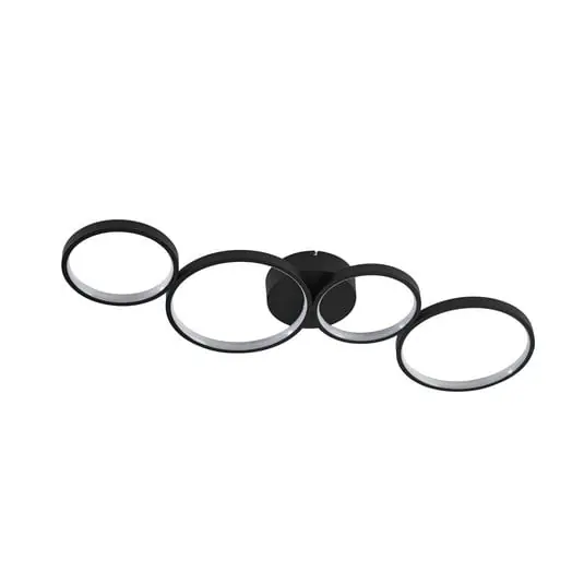 Evengeline LED Lámpara de Techo Black - Lindby Nuevo Modelo