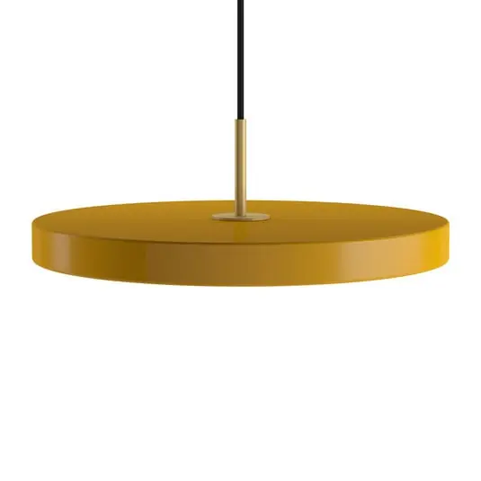 Artesanal Lámpara colgante Asteria Mini LED amarillo azafrán/latón 31 cm - UMAGE