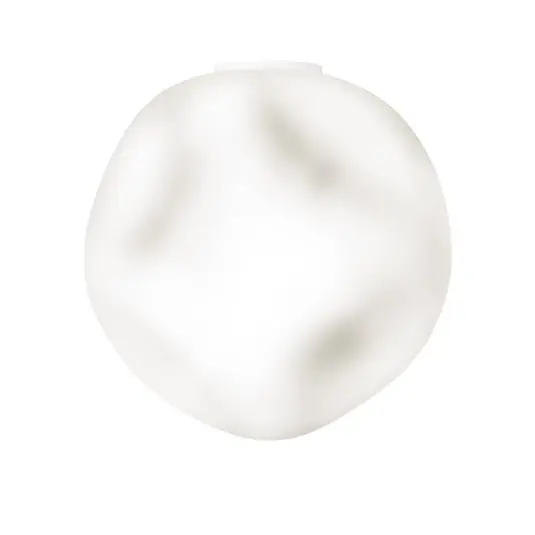 Pago Seguro Plafón Hoba Grande, Ø 36 cm, blanco, cristal - Foscarini