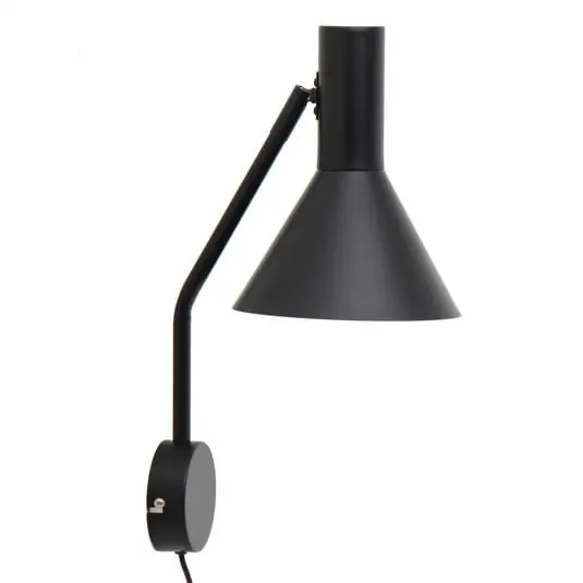 Aplique de pared Lyss negra - FRANDSEN Última Oportunidad