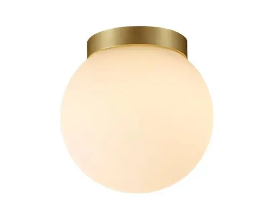 Plafón LED Palla C135, IP44, latón/ópalo - Antidark Promoción