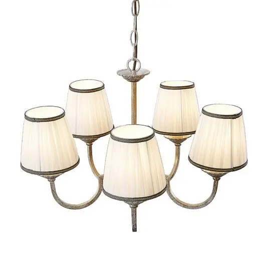 Favorito De Clientes Lumiel 5 Lámpara de Araña Cream/Antique Brass - Lindby