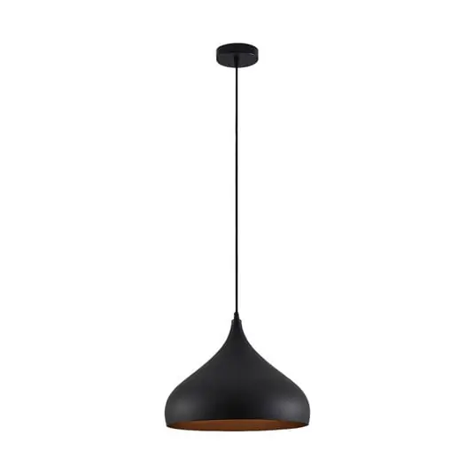 Popular Ritana Lámpara Colgante Black/Gold - Lindby