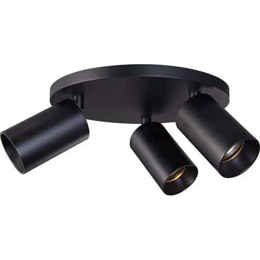 Barato SpotOn Circle3 Lámpara de Techo/Pared Negro - Antidark