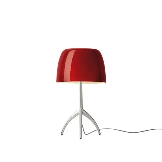 Lámpara de mesa Lumiere Piccola, aluminio/rojo, 35 cm - Foscarini Entrega Rápida