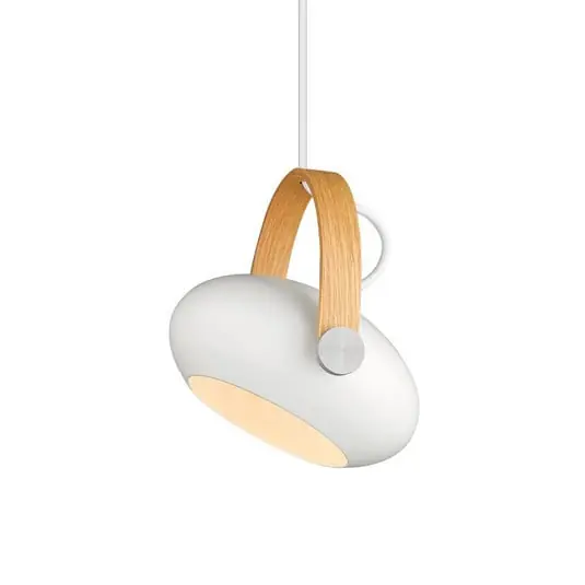 D.C Lámpara Colgante Ø18 White/Oak - Halo Design Tendencia