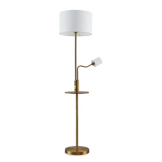 Envío Exprés Aovan Lámpara de Pie w/USB Bronze - Lindby
