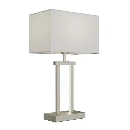 Auténtico Sigurd Lámpara de Sobremesa White/Nickel - Lindby