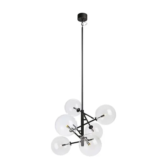 Certificado Andrew 6 Lámpara Colgante Black/Clear - Markslöjd