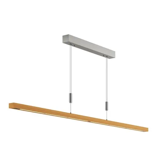 No Te Lo Pierdas Nora Lámpara Colgante Oak/Nickel - Lucande