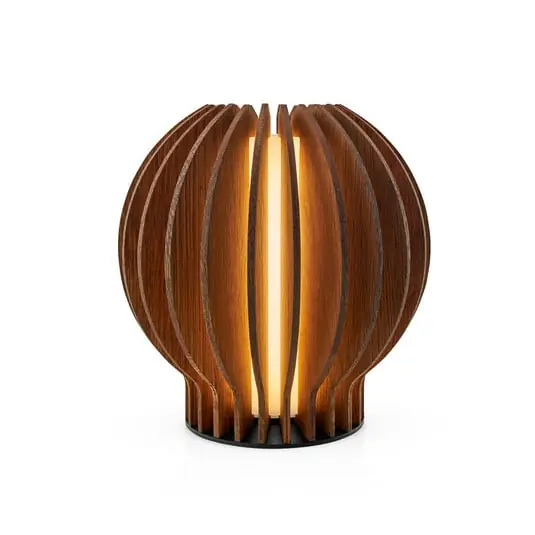Últimas Unidades Radiant Round Portable Lámpara de Sobremesa Smoked Oak - Eva Solo