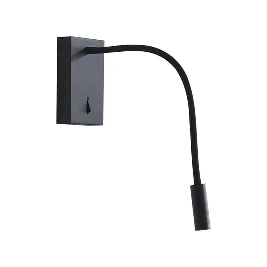 Hetti LED Aplique de Pared Negro - Lucande Auténtico
