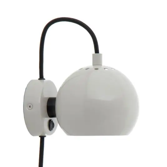 Ball Apliques de Pared Glossy Pale Grey - Frandsen Máxima Calidad