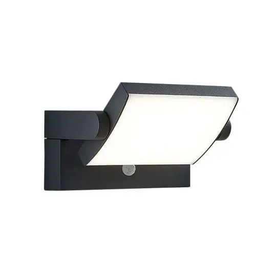 Precio Económico Aplique de exterior Sherin con sensor, gris oscuro - Lindby