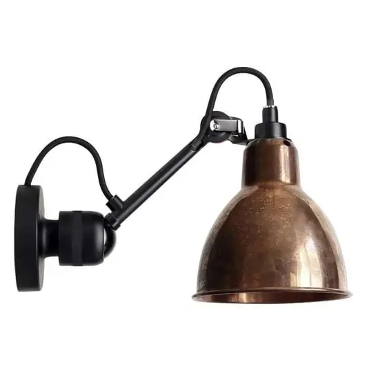 304 Aplique de Pared Negro/Cobre Crudo - Lampe Gras Venta Final