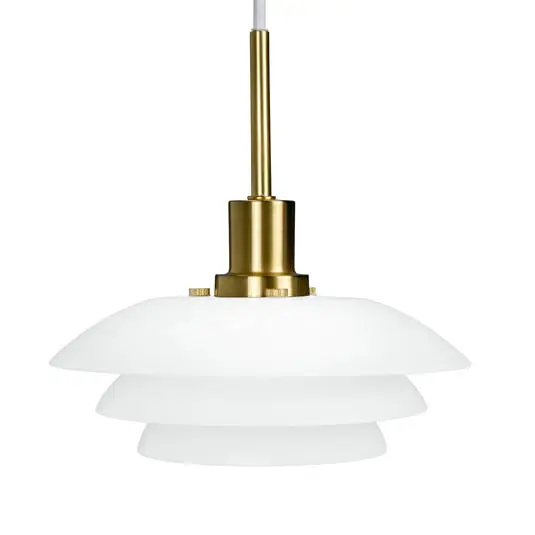 DL20 Lámpara Colgante Opal/Brass - DybergLarsen Marca Reconocida