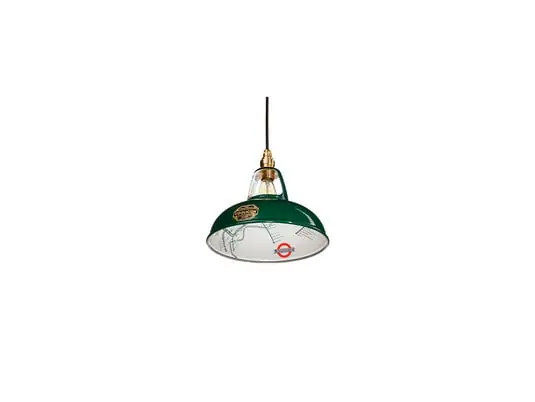 Lámpara colgante original de 1933, Ø 22,8 cm, verde - Coolicon Mayoreo