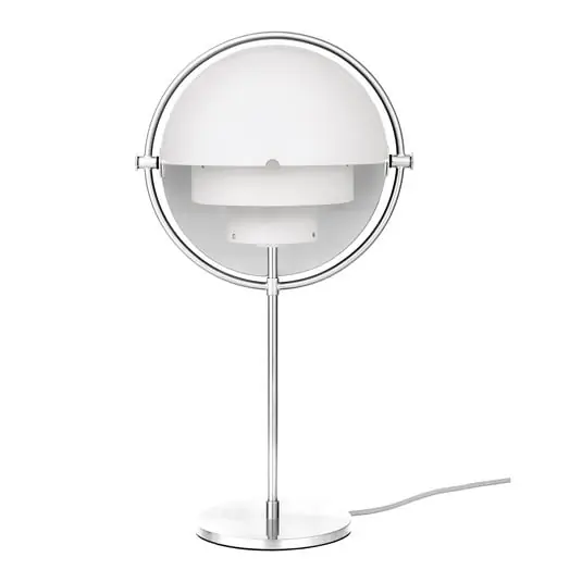 Pago Seguro Multi-Lite Lámpara de Sobremesa Cromo/Blanco - GUBI