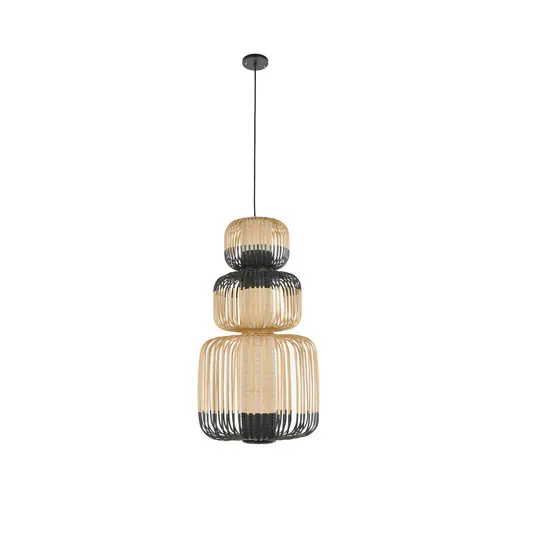 Bamboo Lámpara Colgante Totem 3 Black - Forestier Última Versión