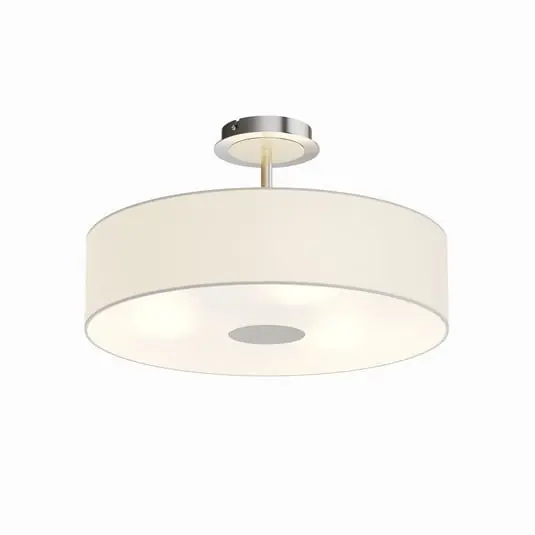 Hecho A Mano Josia Lámpara de Techo White/Nickel/Chrome - Lindby