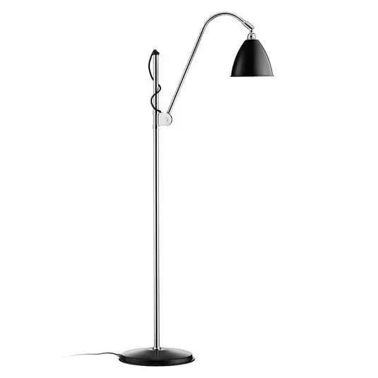 De Moda Bestlite BL3 Lámpara de Pie Ø16 Cromo/Negro - GUBI
