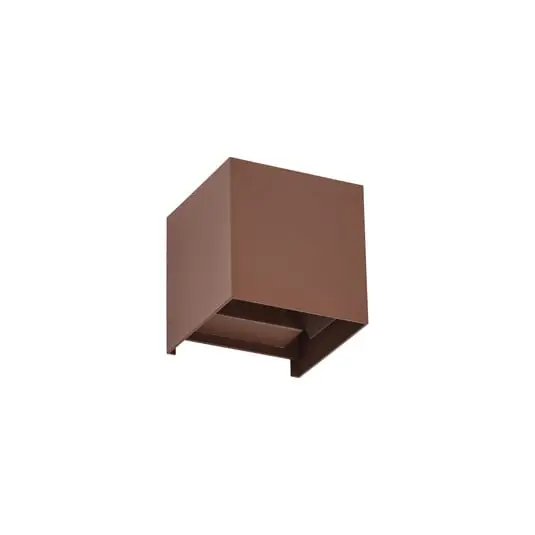 Nivar Square LED Aplique Exterior Rust Brown - Lindby Premium