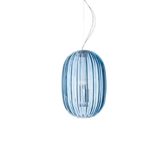 Plass Lámpara Colgante Mediana Azul Claro 3,2m - Foscarini Imprescindible (Must-Have)