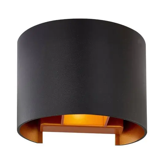 Certificado Zuzana Aplique de Pared Round Negro/Oro - Arcchio