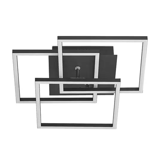 Certificado Qiana Square Lámparas de Techo LED Black - Lindby