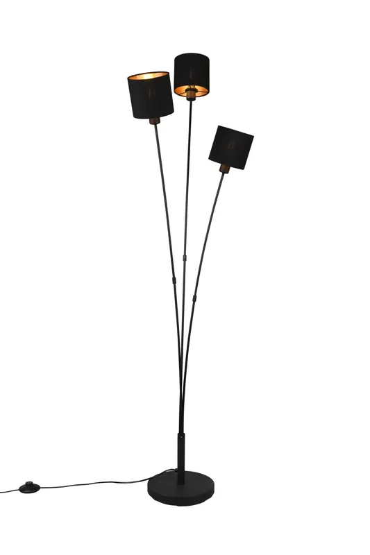 Trio Tommy Lámpara de pie de metal negro mate R46333979 Súper Precio