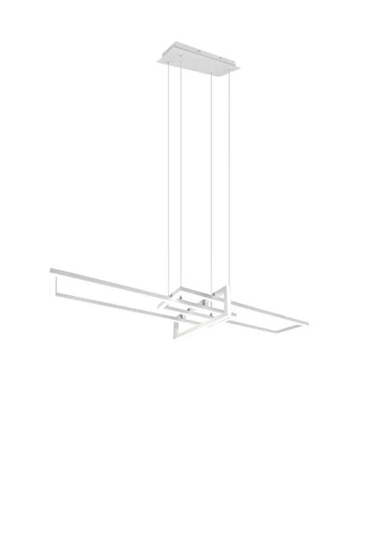 Trio Salinas Lámpara colgante LED de metal blanco mate 320310331 Certificado